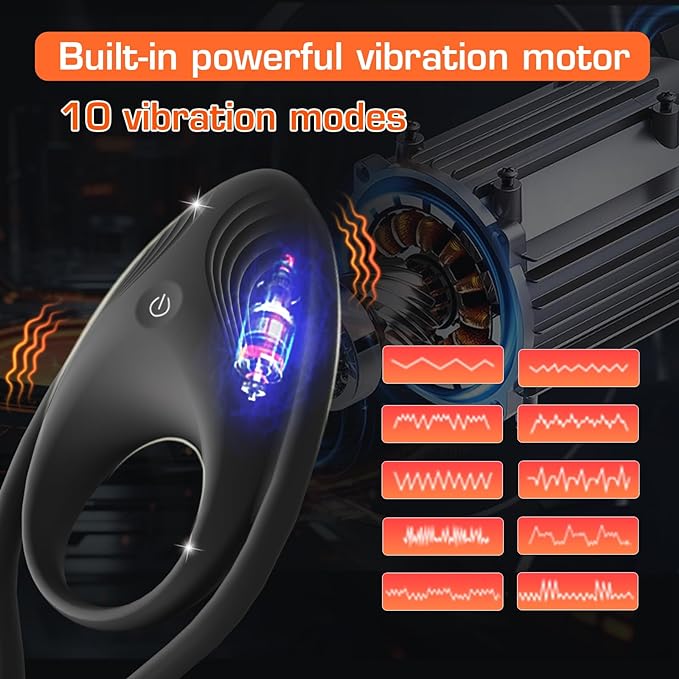 Latest Couple Series-3-in-1Adjustable Vibrating Cock Ring