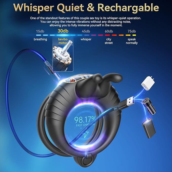💥2024 latest popular styles at low prices-3 in 1 BEVIBO-Vibrating Cock Ring 