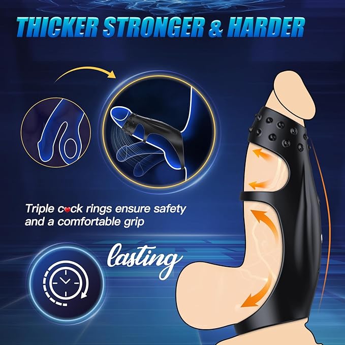 Become a hunk in 2024💥-wireless remote control cock ring