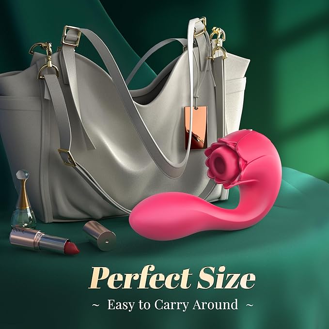 Girls’ favorite series-2-in-1 Rose Sucking Sex Toys with Dildo