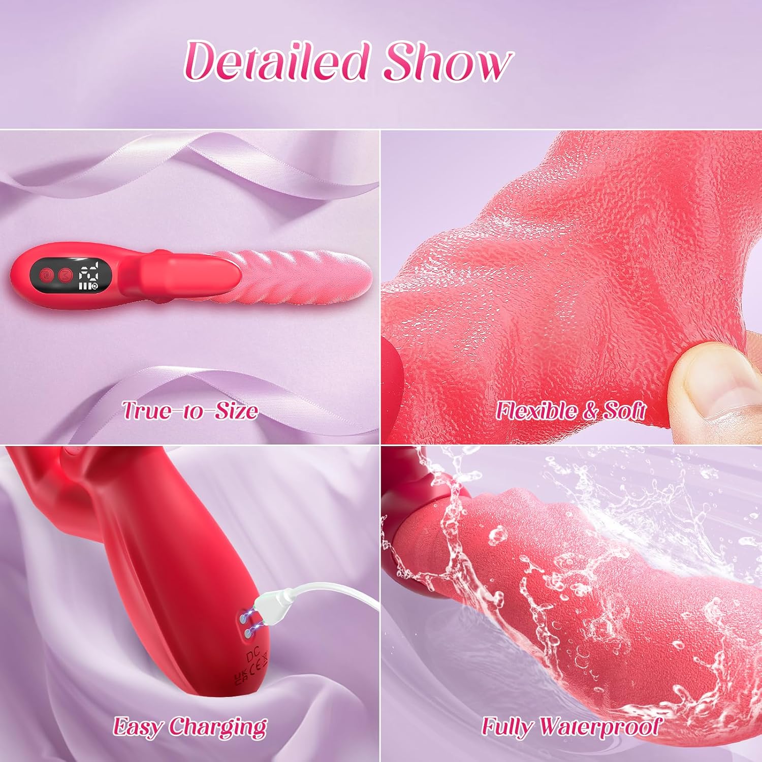 2025 Upgraded Realistic Tongue Sex Toy for Women-