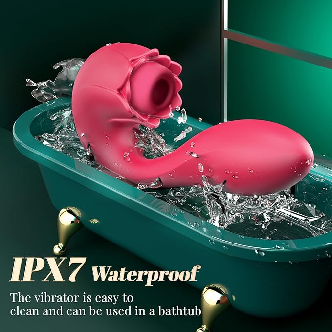 Girls’ favorite series-2-in-1 Rose Sucking Sex Toys with Dildo