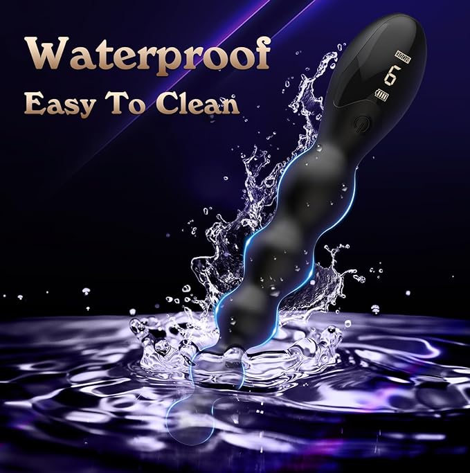 💥black devil-Graduated Design Anal Beads Vibrator