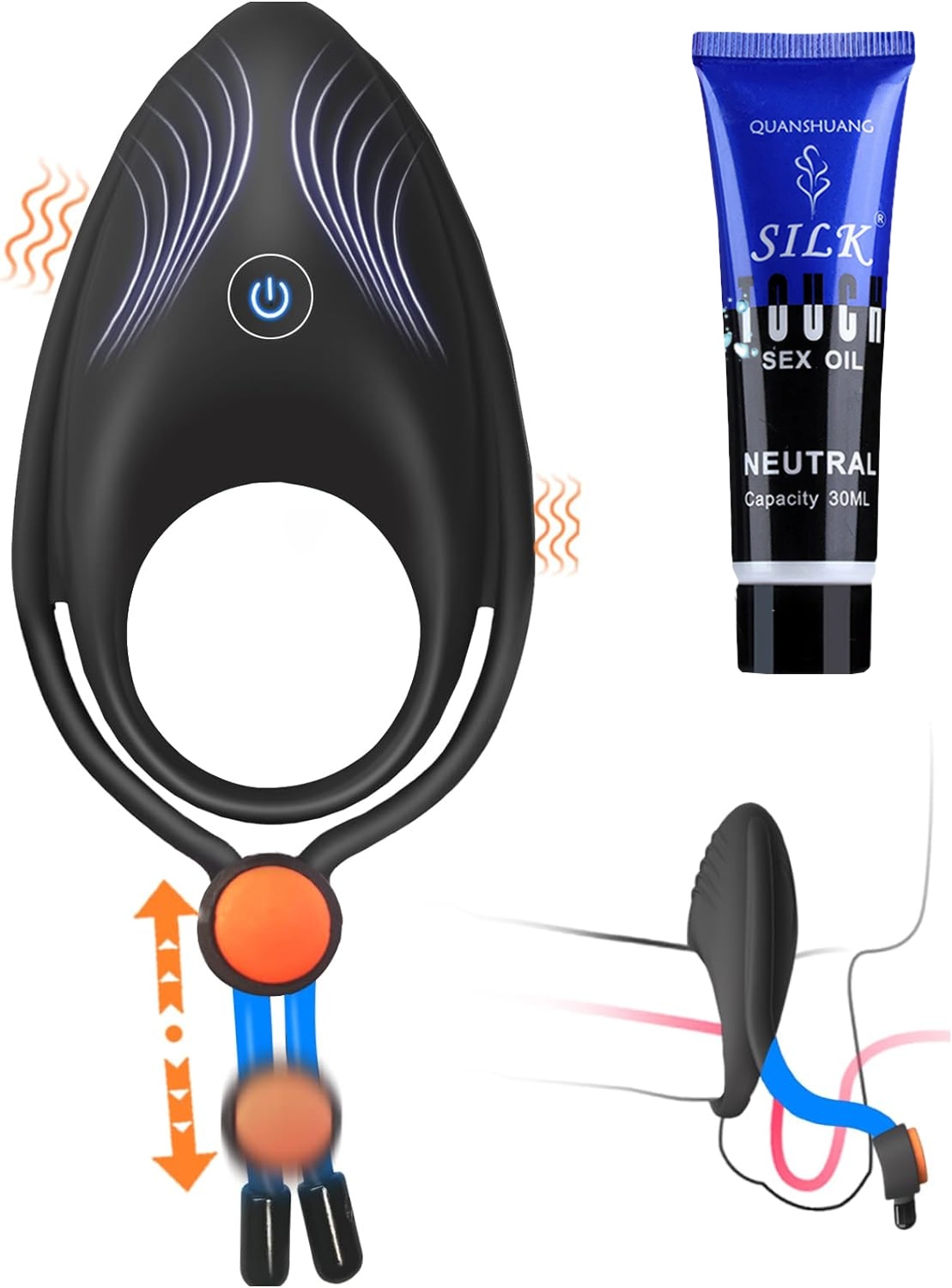 Latest Couple Series-3-in-1Adjustable Vibrating Cock Ring