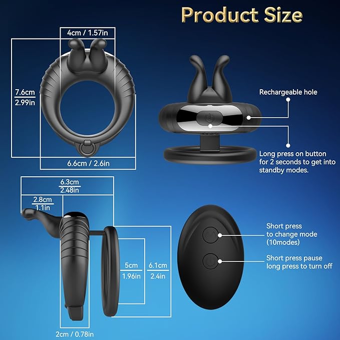 💥2024 latest popular styles at low prices-3 in 1 BEVIBO-Vibrating Cock Ring 