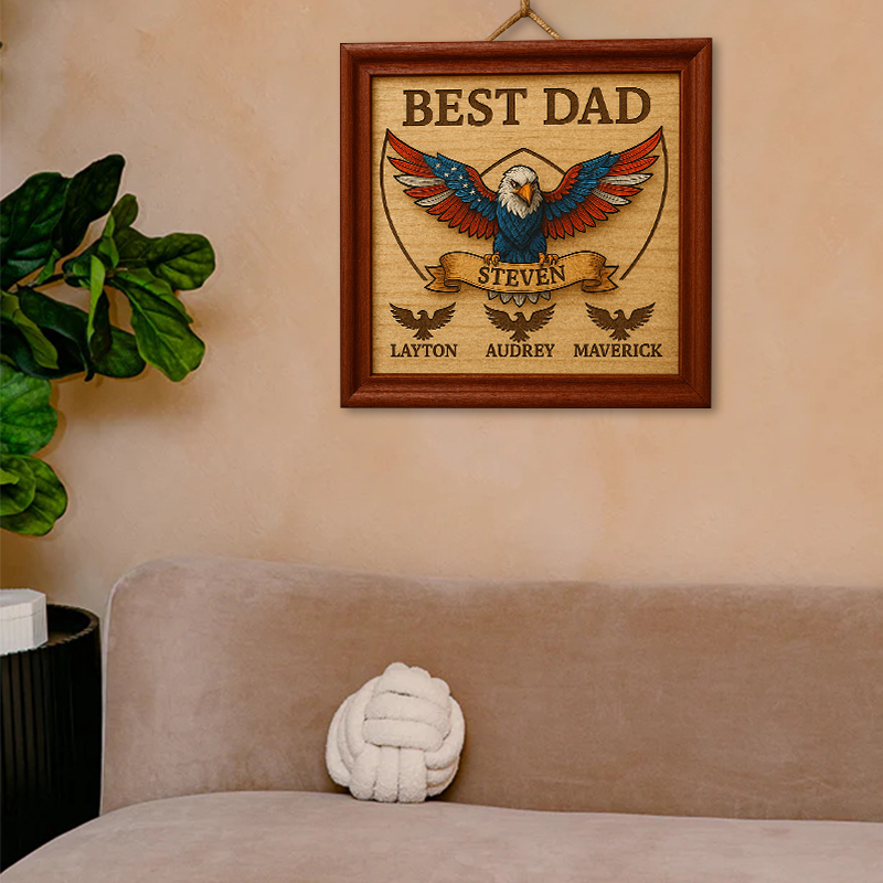 Personalised 3D Eagle Father's Day-Mother's Day Frame Gift Ideas For MOM/DAD