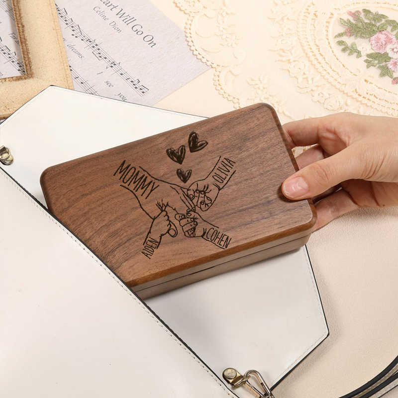 Happy Mother's Day💝Jewelry Organizer-Personalized Travel Case for Women, Bridesmaid Gift, Wooden Jewelry Organizer