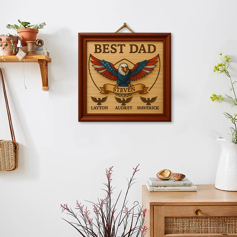 Personalised 3D Eagle Father's Day-Mother's Day Frame Gift Ideas For MOM/DAD