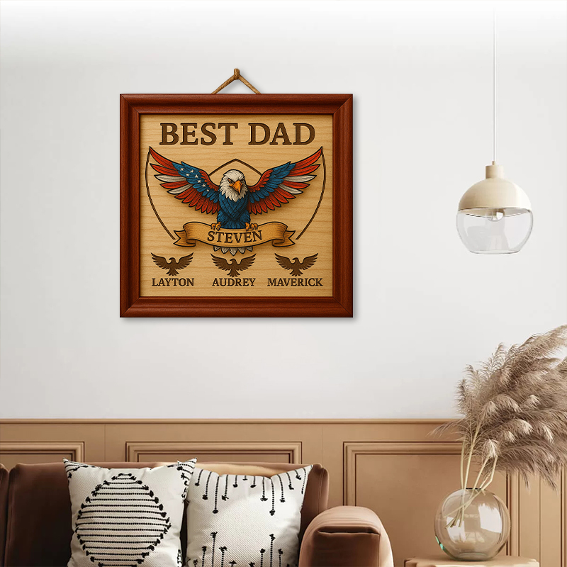 Personalised 3D Eagle Father's Day-Mother's Day Frame Gift Ideas For MOM/DAD