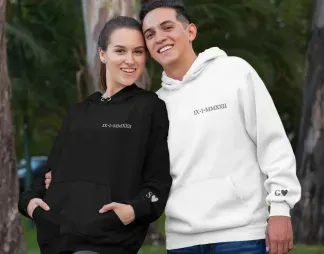 Personalisation Roman Numeral Hoodie Embroidery