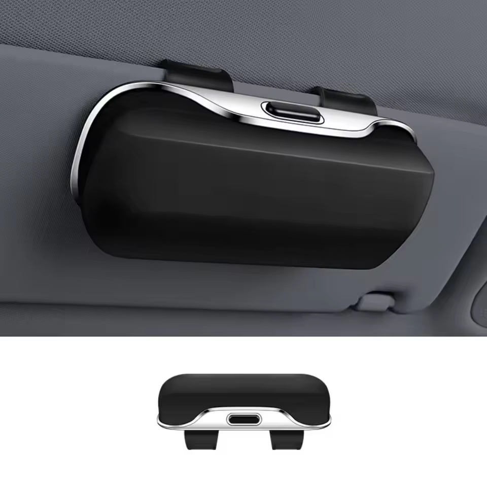 All-inclusive sun visor glasses storage box
