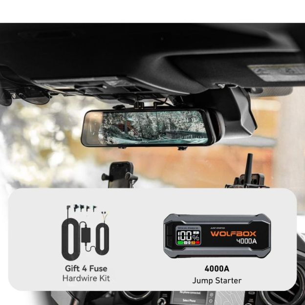 G900 4K+2.5K Touch Screen Parking Monitoring Dash Cam Smart Mirror