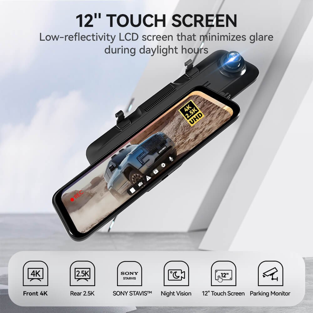 G900 4K+2.5K Touch Screen Parking Monitoring Dash Cam Smart Mirror
