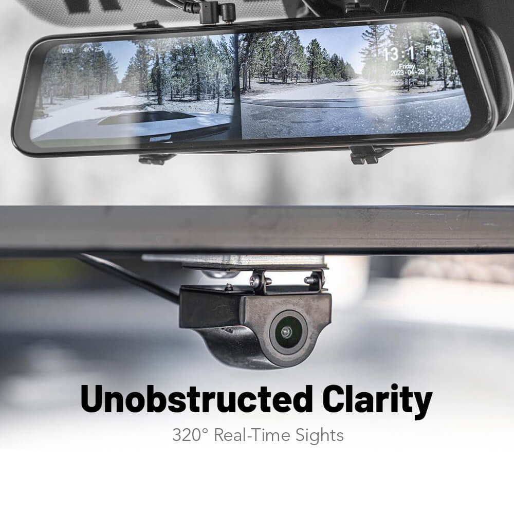 G900 4K+2.5K Touch Screen Parking Monitoring Dash Cam Smart Mirror
