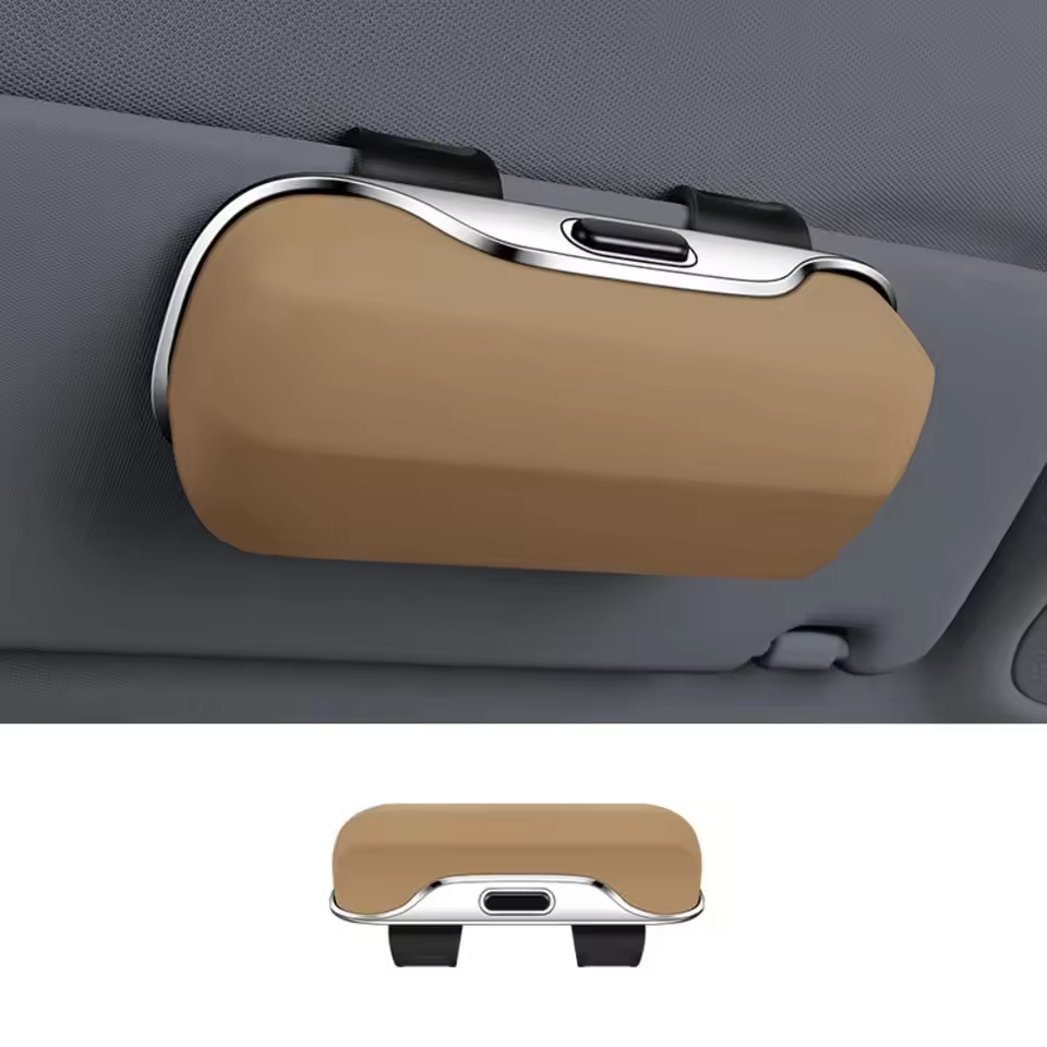 All-inclusive sun visor glasses storage box