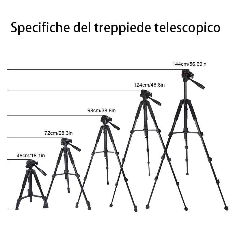 Treppiede per telescopio (estensibile fino a 150 cm, compatibile universalmente)