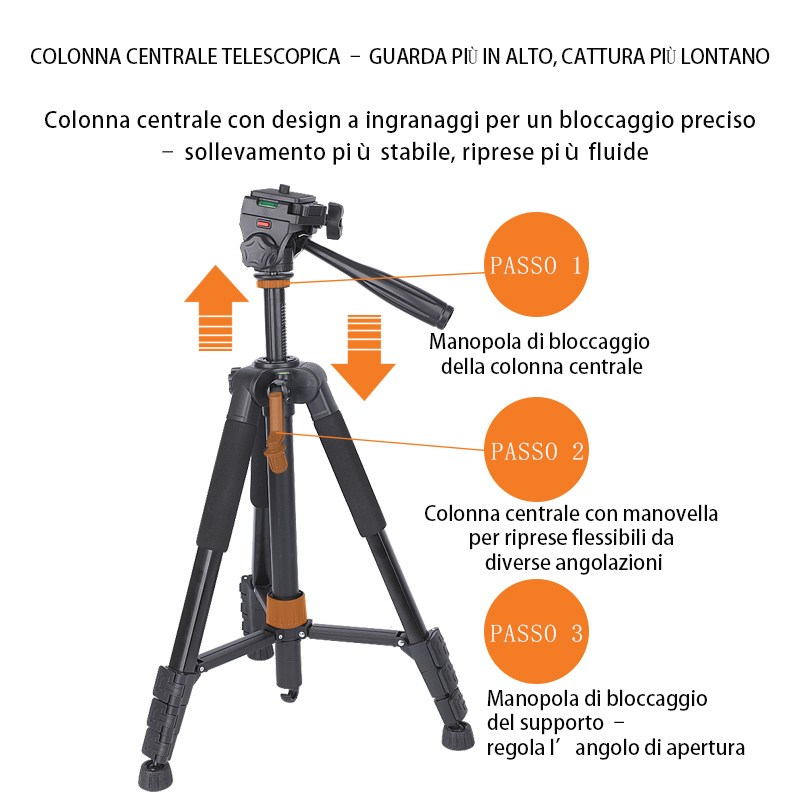 Treppiede per telescopio (estensibile fino a 150 cm, compatibile universalmente)