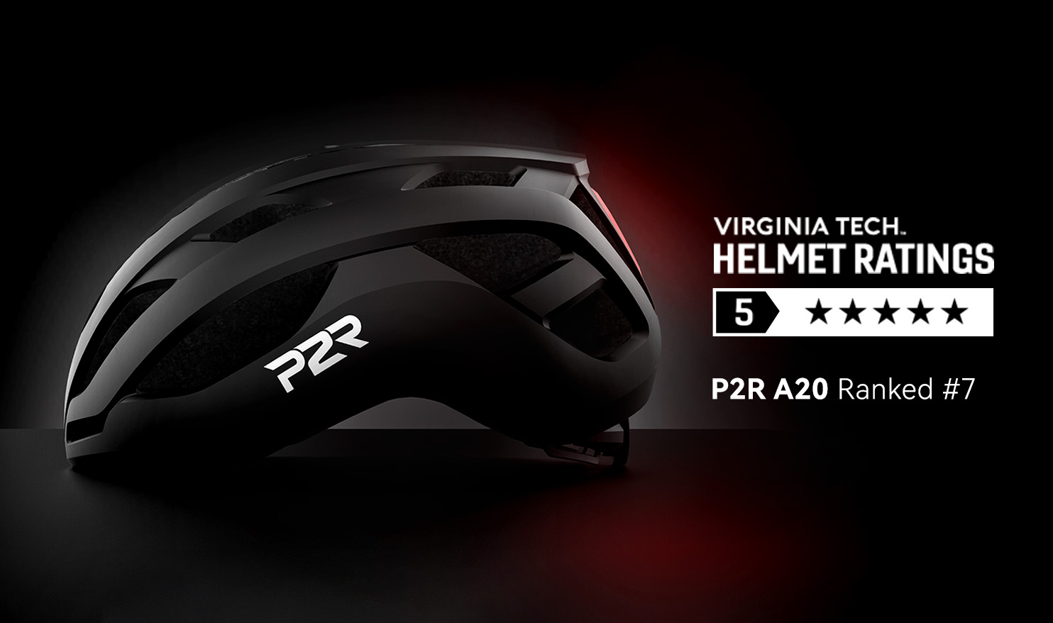 {"default":"P2R A20 road bike helmet with MIPS liner and rear LED safety light, Virginia Tech rated\n"}
