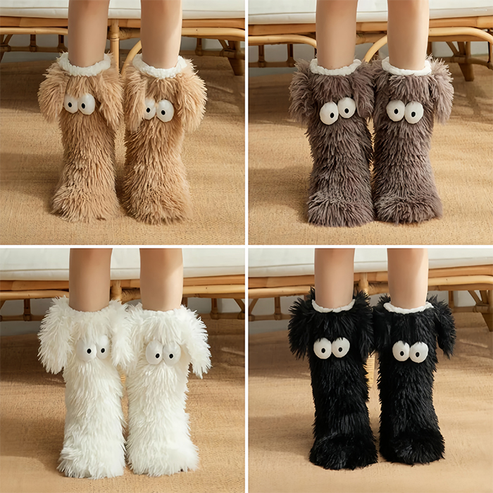 Women’s Winter Kawaii Big Eyes Slipper Socks
