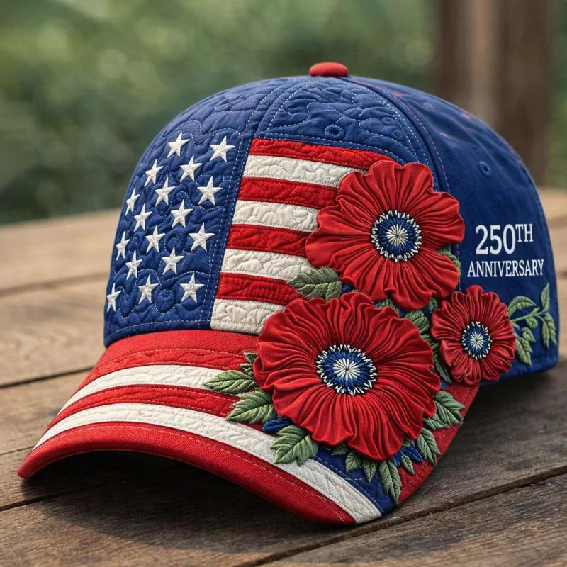 🇺🇸 250th Anniversary Commemorative Embroidered Baseball Cap