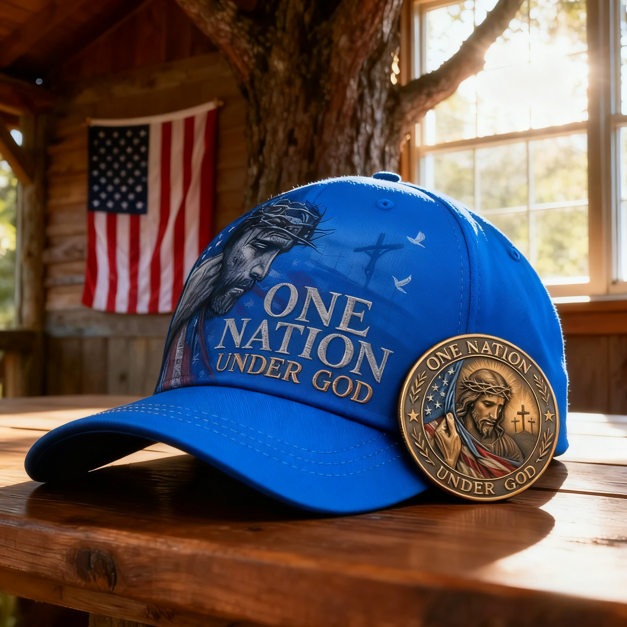 🏆Flash Sale 60% OFF - 🇺🇸 “One Nation Under God” Commemorative Set ✝️✨ A Tribute to Faith, Freedom, and the American Spirit