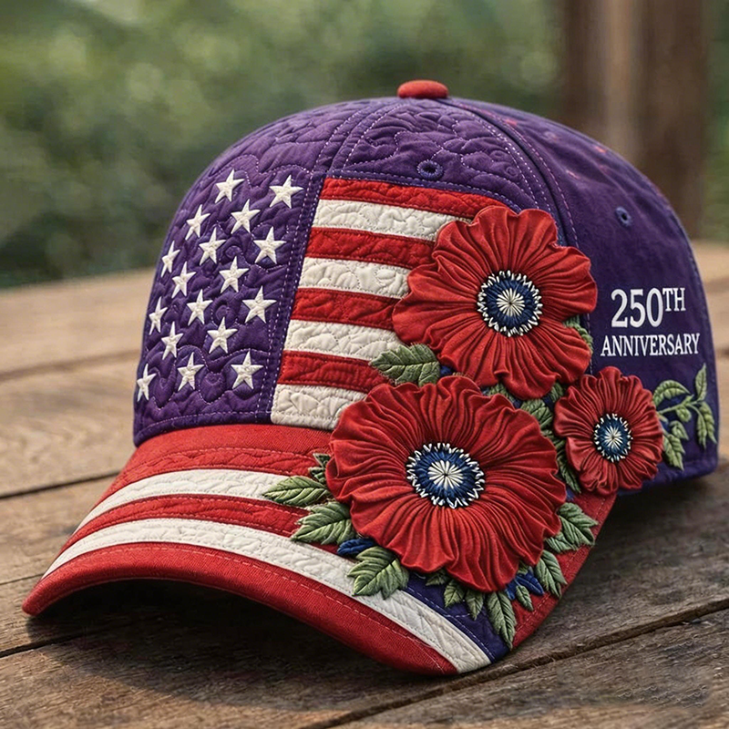 🇺🇸 250th Anniversary Commemorative Embroidered Baseball Cap
