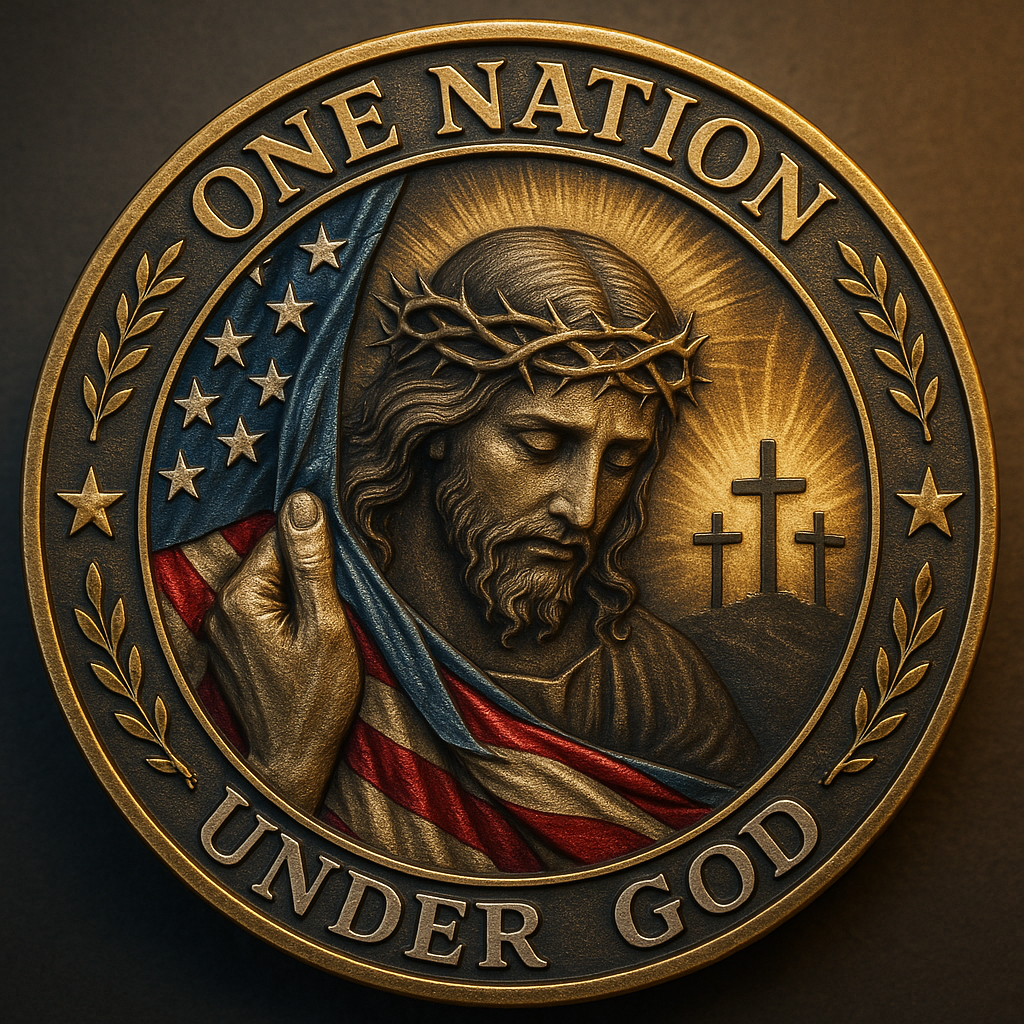 🏆Flash Sale 60% OFF - 🇺🇸 “One Nation Under God” Commemorative Set ✝️✨ A Tribute to Faith, Freedom, and the American Spirit
