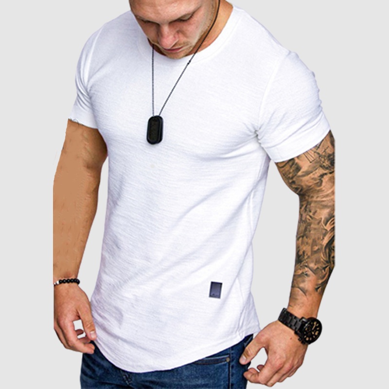 Men's round neck short sleeve summer fashion casual running sports thin T-shirt