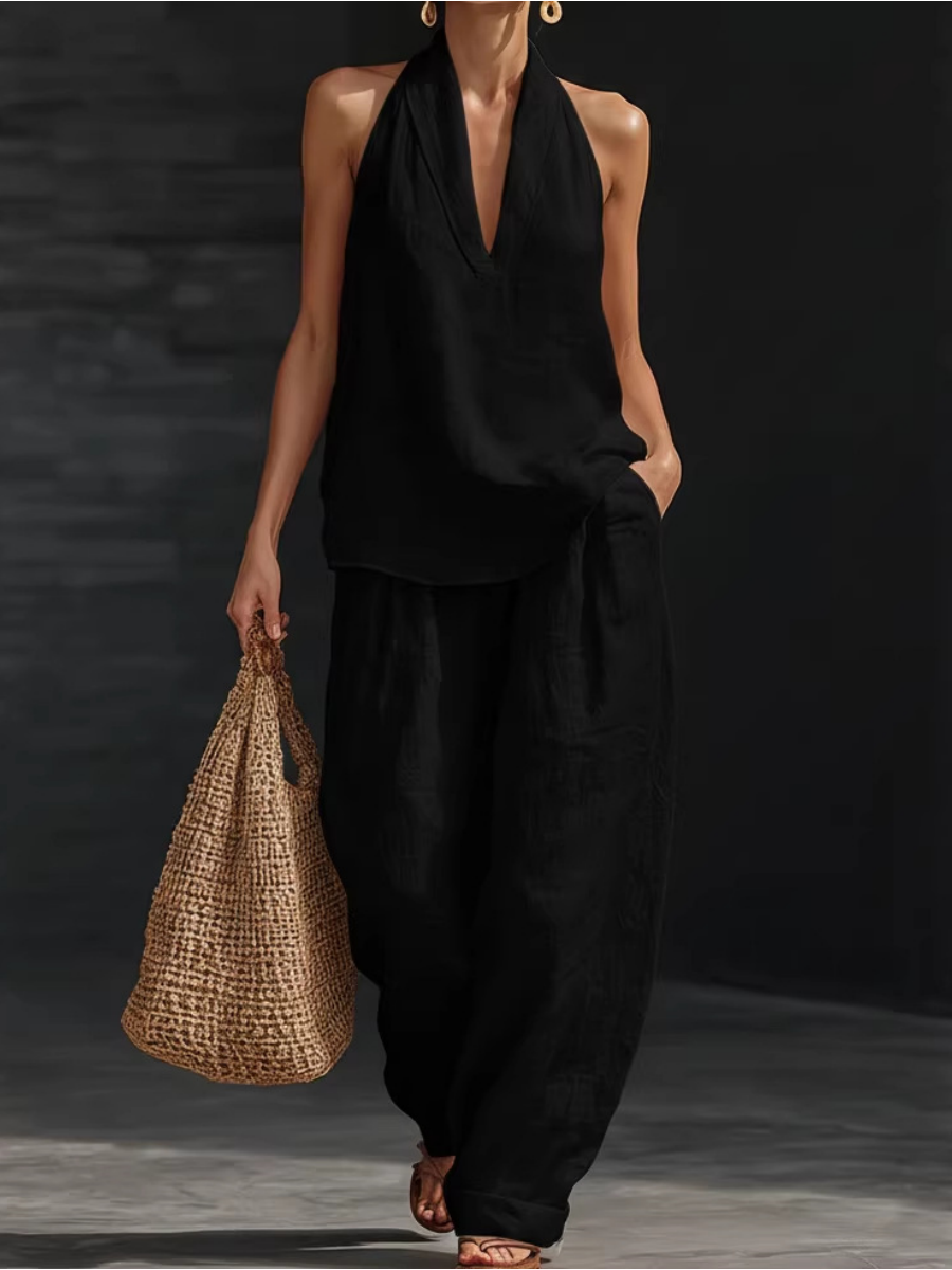 Cozy Minimalist Two-piece Denim Set