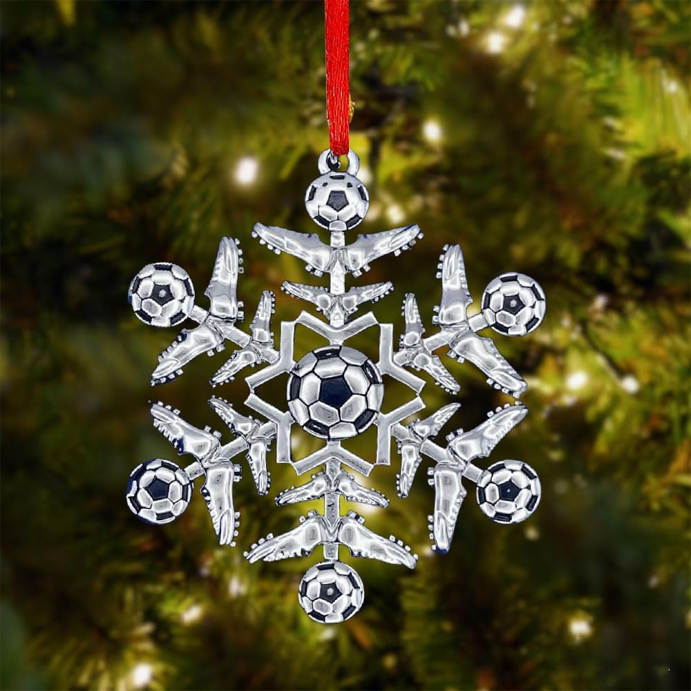 Soccer Snowflake Themed Ornament