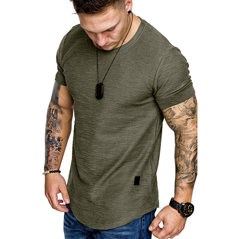 Men's round neck short sleeve summer fashion casual running sports thin T-shirt