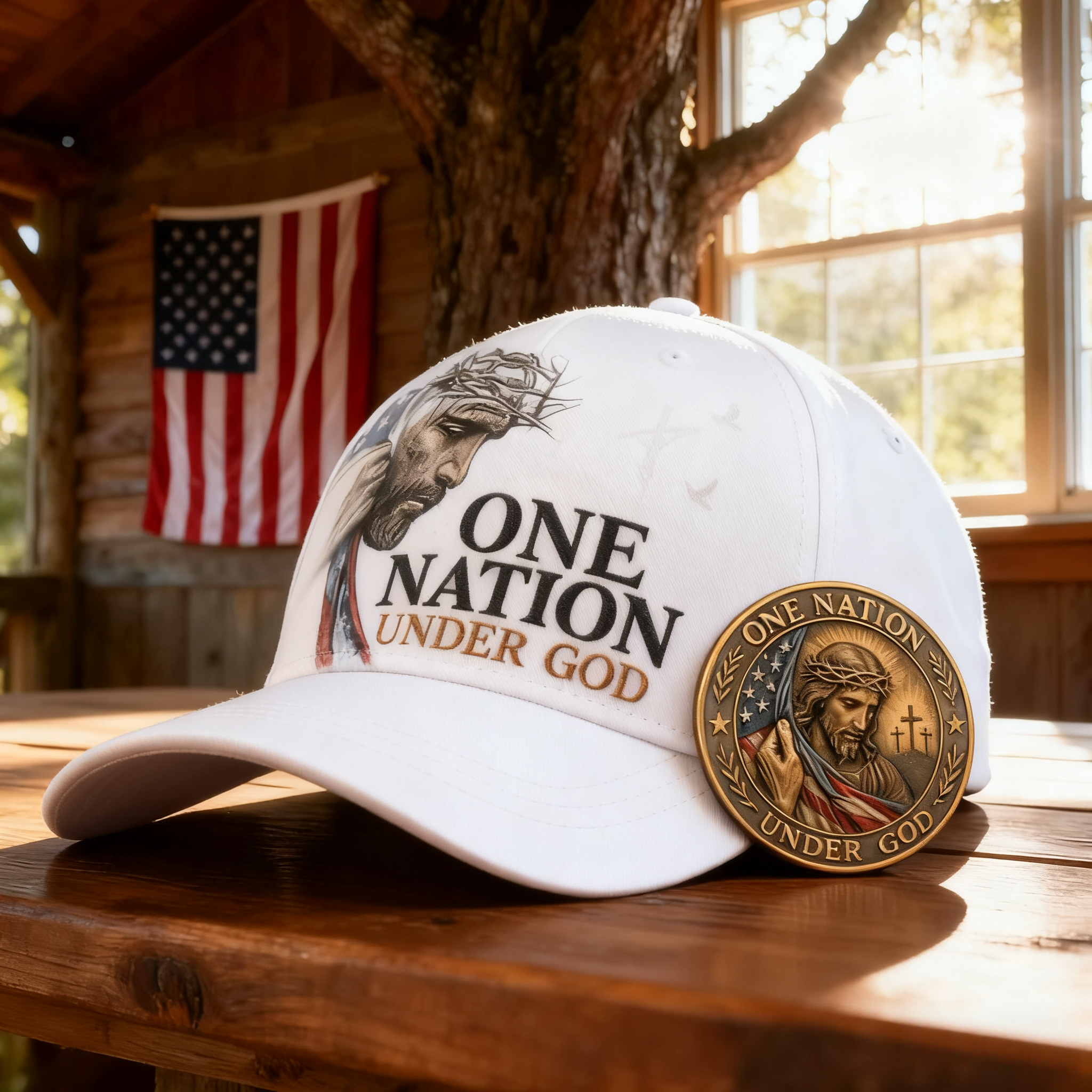 🏆Flash Sale 60% OFF - 🇺🇸 “One Nation Under God” Commemorative Set ✝️✨ A Tribute to Faith, Freedom, and the American Spirit