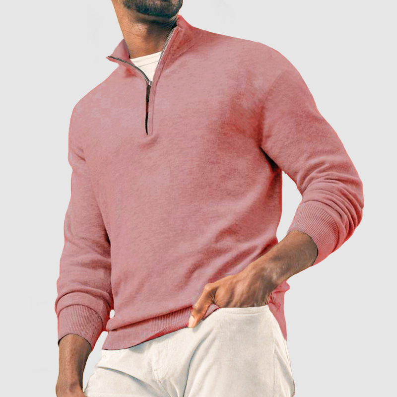 Men's Casual Basic Zipper Pullover Cashmere Sweater ( NEW )
