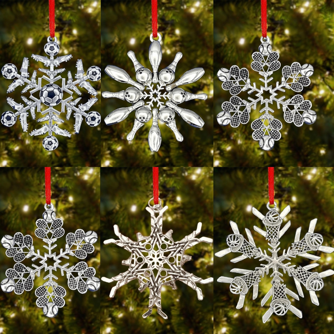 Soccer Snowflake Themed Ornament