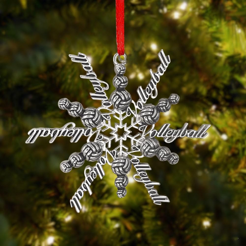 Soccer Snowflake Themed Ornament