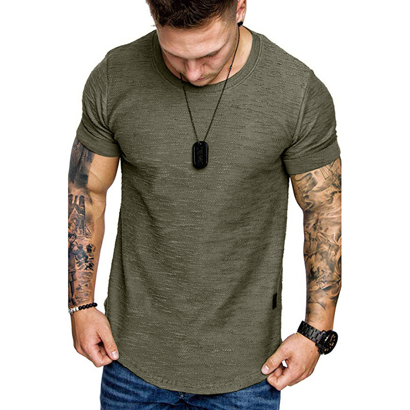 Men's round neck short sleeve summer fashion casual running sports thin T-shirt