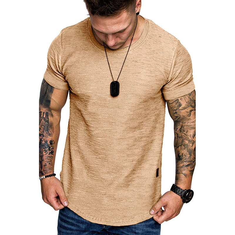 Men's round neck short sleeve summer fashion casual running sports thin T-shirt