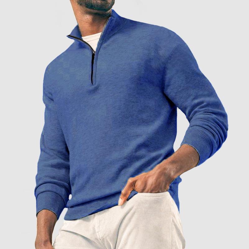 Men's Casual Basic Zipper Pullover Cashmere Sweater ( NEW )