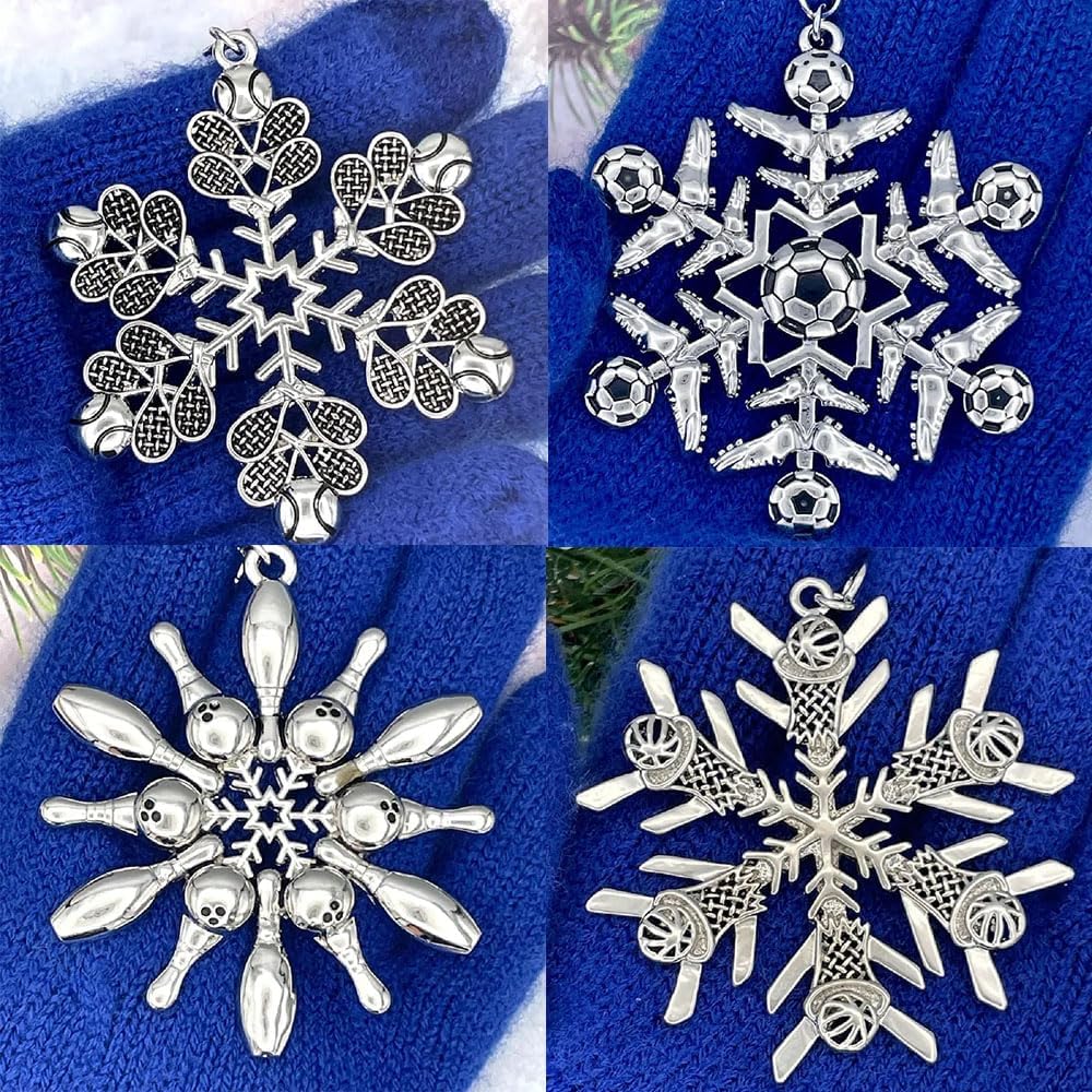 Soccer Snowflake Themed Ornament
