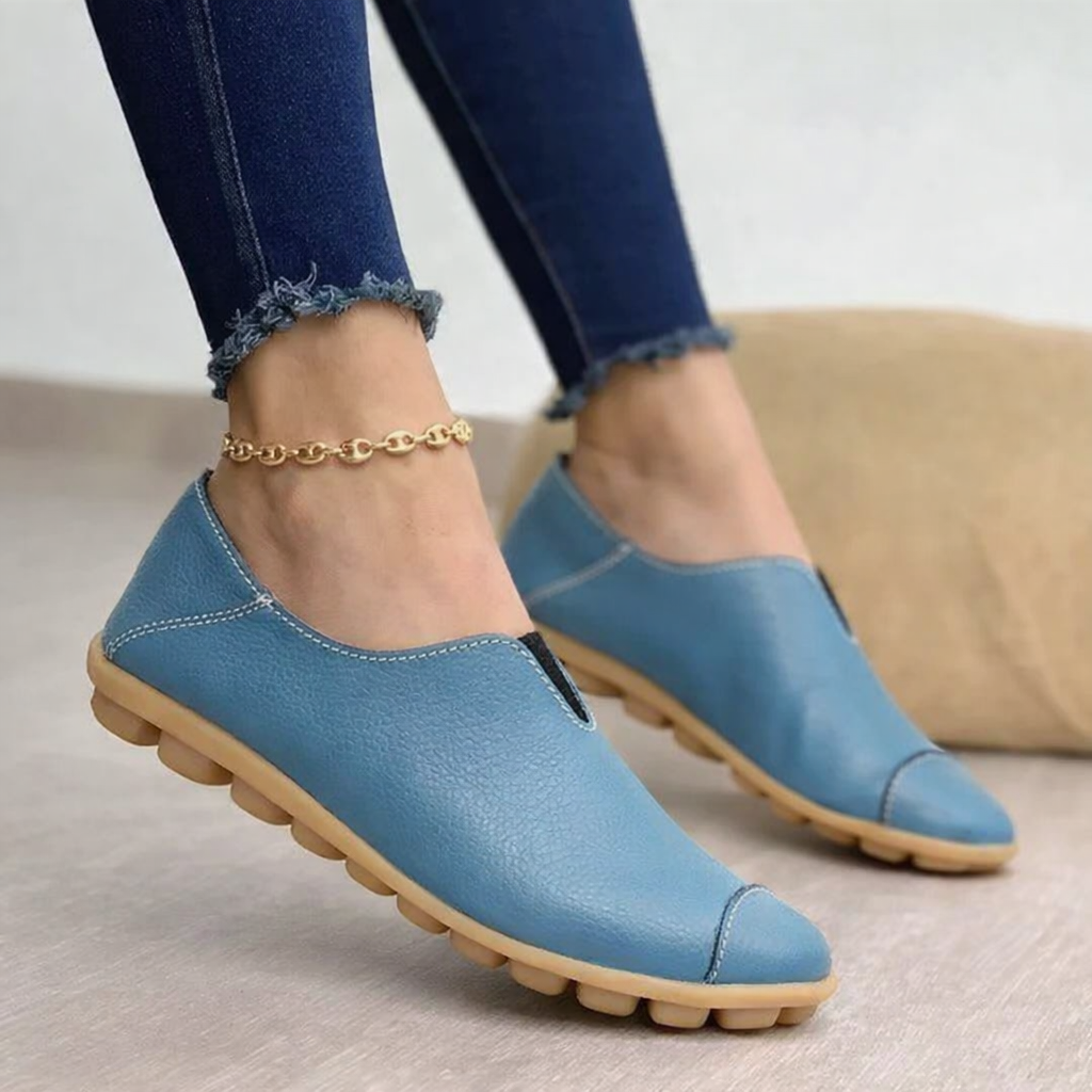 Women’s Casual Flat-Heel Cow Tendon Low-Top Shoes