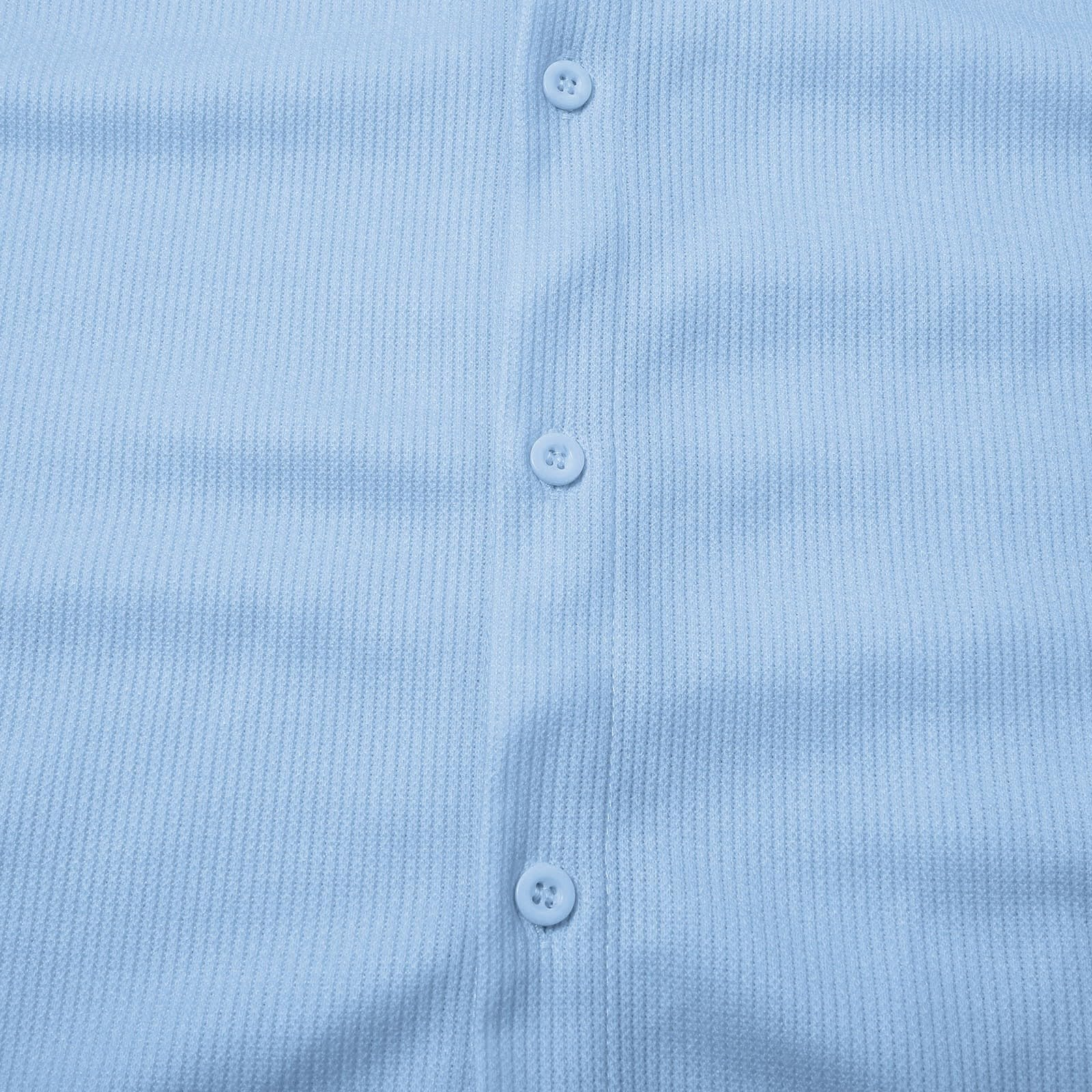 Men's Cotton Striped Jacquard Casual Loose Short Sleeve Shirt