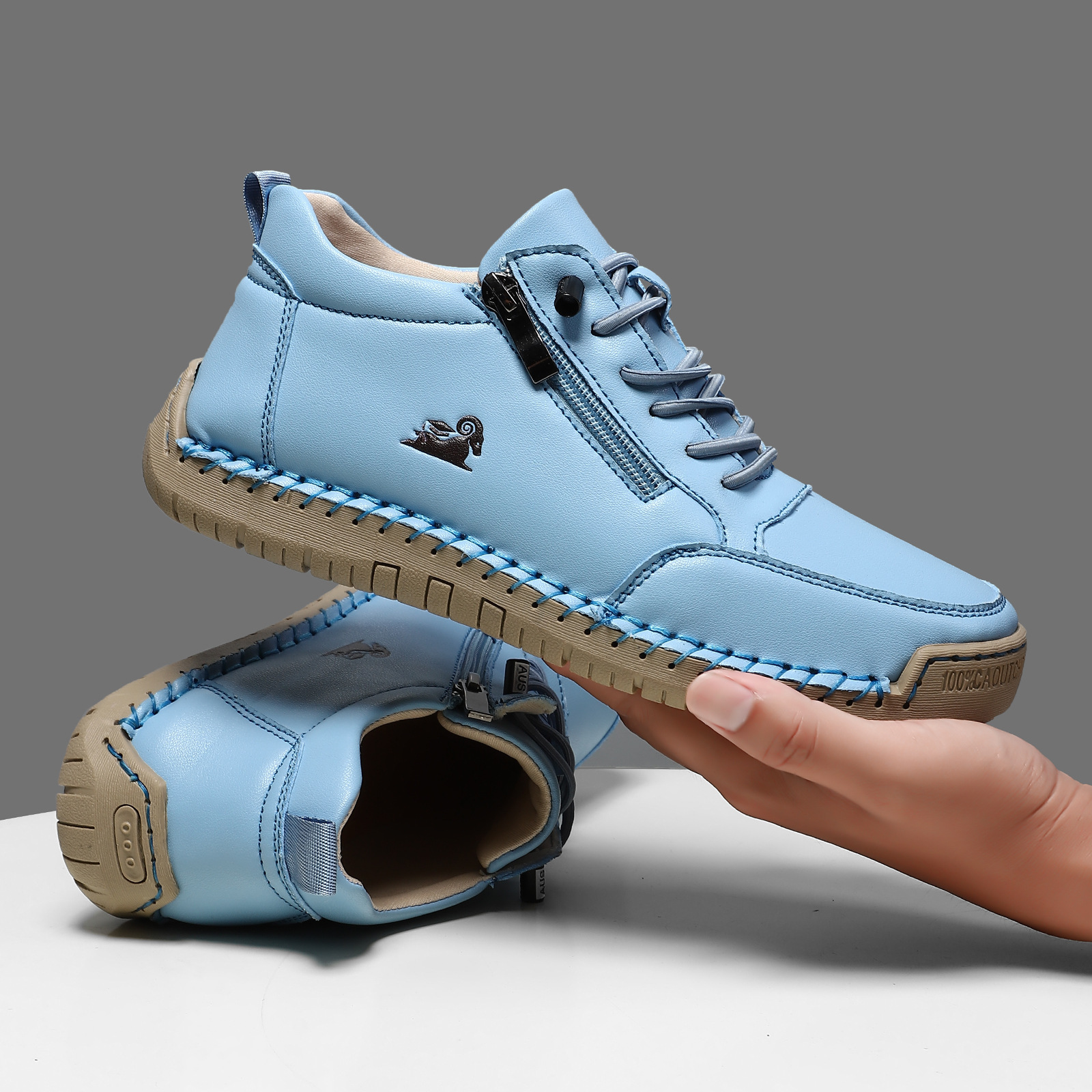 ⏰Last Day 69% OFF🔥Unisex Calfskin Orthopedic Leather Shoes👞Durable,Non-slip | Waterproof |  Arch Support | Pain Relief