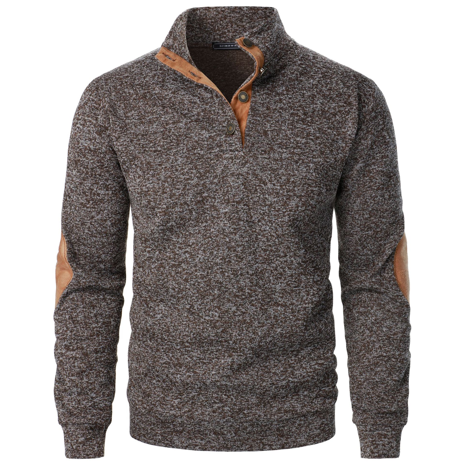 Men's Outdoor Casual Henley Long Sleeve Sweater