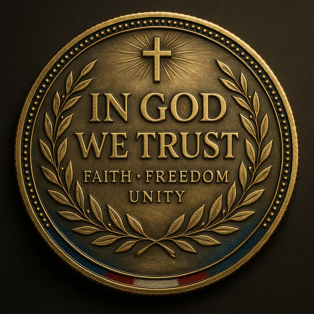 🏆Flash Sale 60% OFF - 🇺🇸 “One Nation Under God” Commemorative Set ✝️✨ A Tribute to Faith, Freedom, and the American Spirit