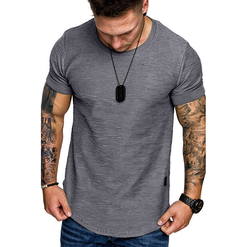 Men's round neck short sleeve summer fashion casual running sports thin T-shirt