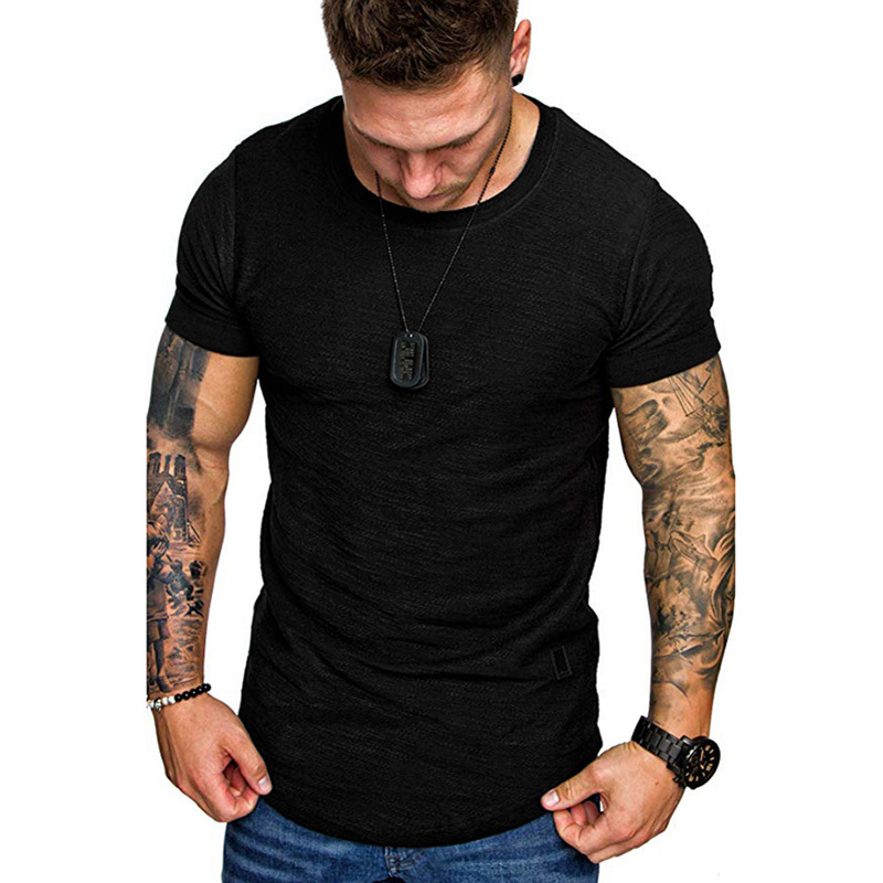Men's round neck short sleeve summer fashion casual running sports thin T-shirt