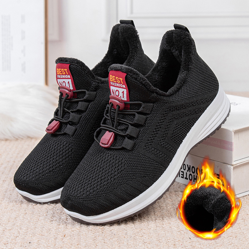 Flying woven shoes a slip-on shoes new soft light breathable spring and autumn middle-aged casual soft soled shoes