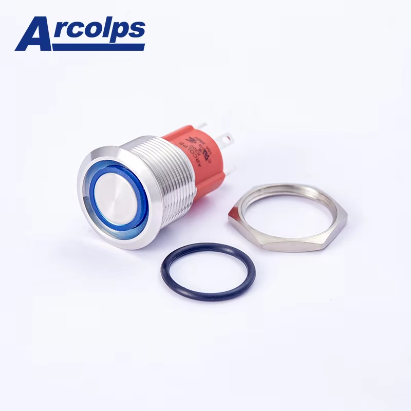 19mm 10A High Current Waterproof Metal Push Button Switch