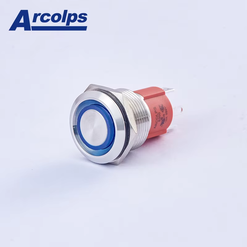 19mm 10A High Current Waterproof Metal Push Button Switch