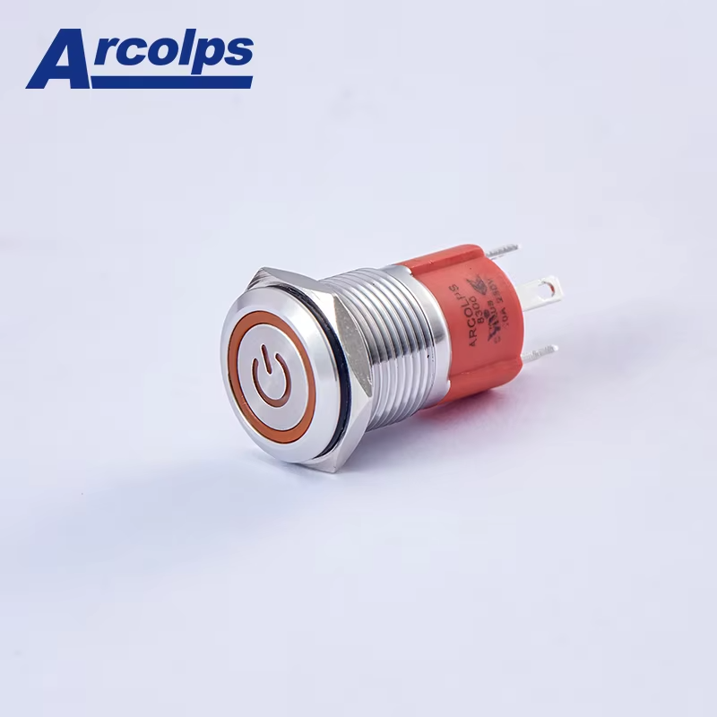 16mm Waterproof 10A  Momentary Metal Push Button Switch